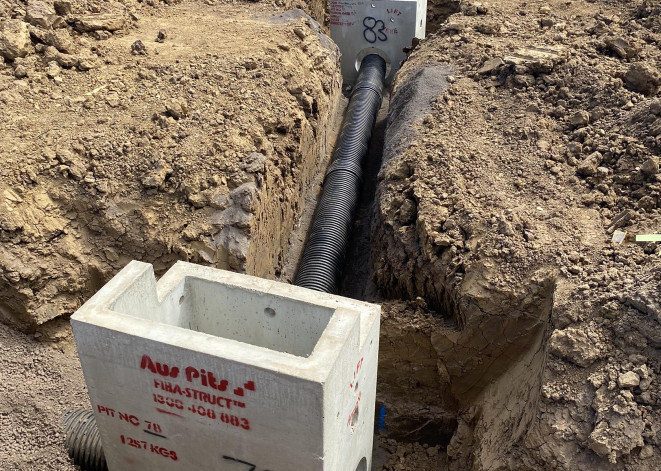 BlackMAX installed underground into the trench